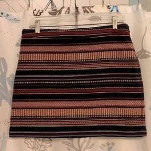 Hollister Woven Southwestern Blanket Pattern Mini Skirt Sz 9